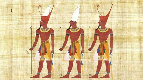 Lower Egypt Upper Egypt and All Egypt Pharaohs Stock Footage