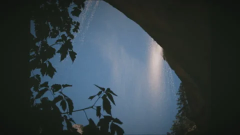 Lower Emerald Pools in summer, Zion Canyon National Park, Utah, USA. Hiking a Stock Footage 136731726