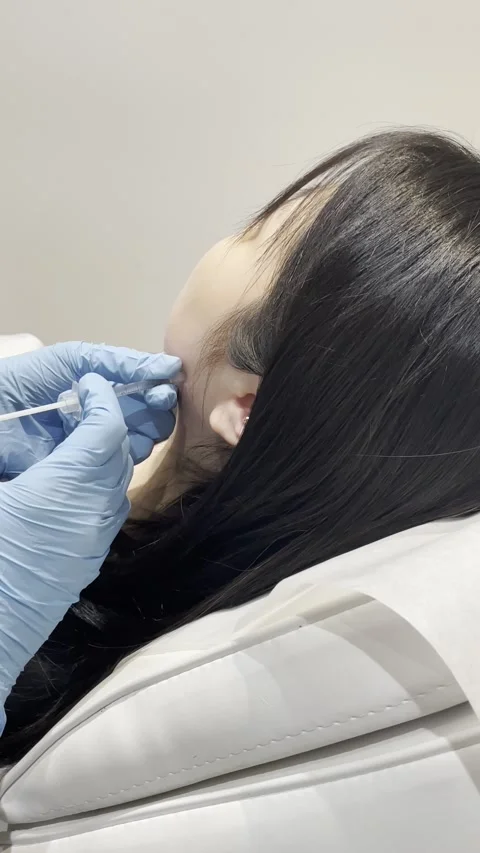 Lower Face Aesthetic Injection Procedure 4K Beauty Treatment Close-Up Stock Footage 311058704