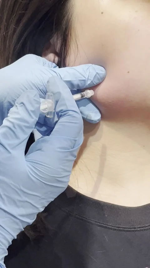 Lower Face Aesthetic Injection Procedure 4K Beauty Treatment Close-Up 3 Stock Footage 311058705