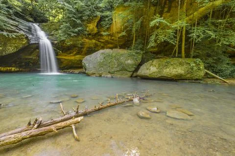 Lower Falls at Old Man's Cave. Stock Photos