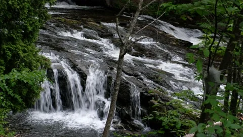 Lower Falls River Falls, L'Anse, Michigan Stock Footage 133251788