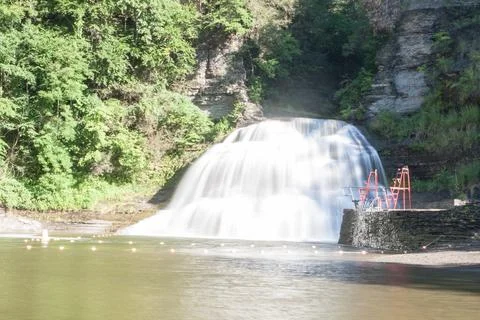 Lower Falls, Robert E Treman State Park, New York Stock Photos