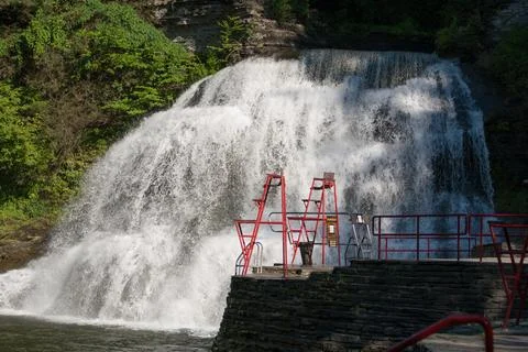 Lower Falls, Robert E Treman State Park, New York Stock Photos