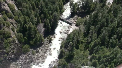 Lower Falls Wide Pan Toward Stock Footage 876580