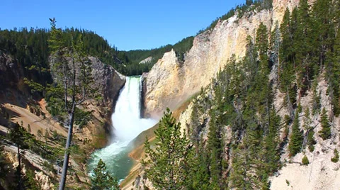Lower Falls of the Yellowstone Stock-Footage 33445386