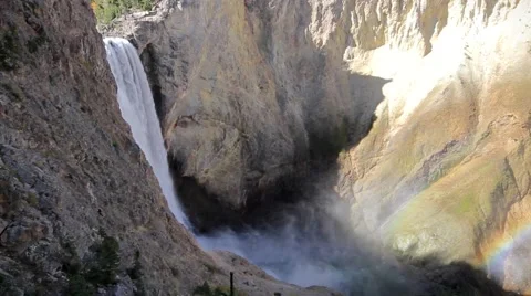 Lower Falls Yellowstone Video stock 65767987