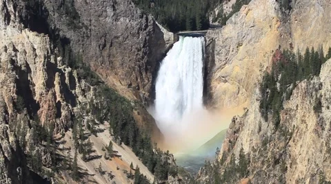 Lower Falls of the Yellowstone river Видео 59539652