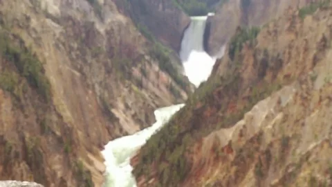 Lower Falls Yellowstone River Stock Footage 79536109