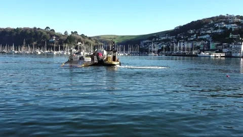 Lower ferry, Dartmouth Devon England Stock Footage 131233741