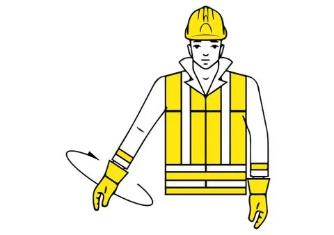 Lower Gesture signal Stock Illustration