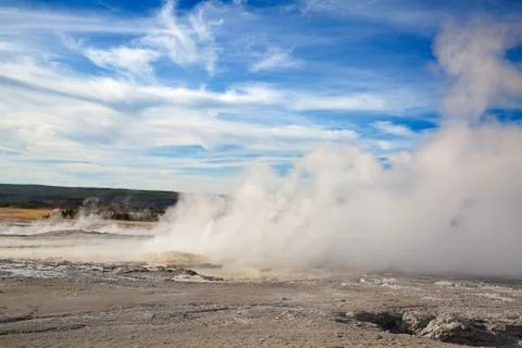 Lower geyser basin Stock Photos