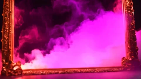 Lower gold frame lines, smoke coming out and blurring effects. 動画素材 273954335