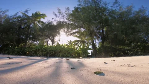 Lower ground close up dramatic still view with sandy beach Stock Footage 157791502