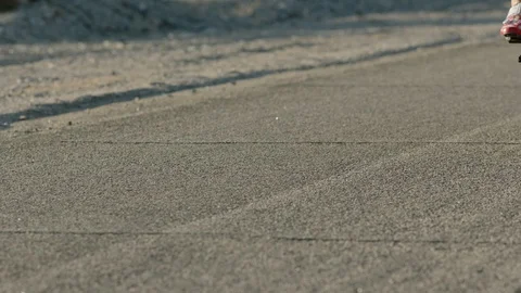 Lower half of a bike moving through the frame Video stock 106471083