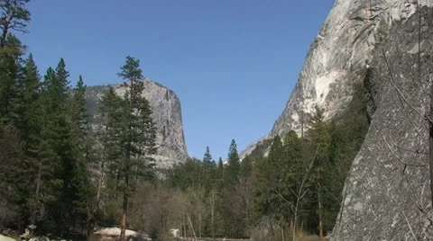 Lower Half Dome Slide Scar Stock Footage 8945912