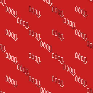 Lower Highs and Lower Lows vector trading thin line seamless pattern Stock Illustration