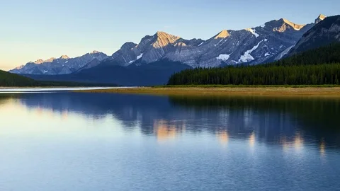 Lower Kananaskis Lake Timelapse Stock Footage