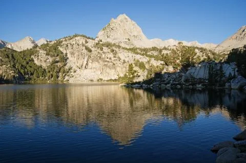 Lower Lamarck Lake Reflection Stock Photos
