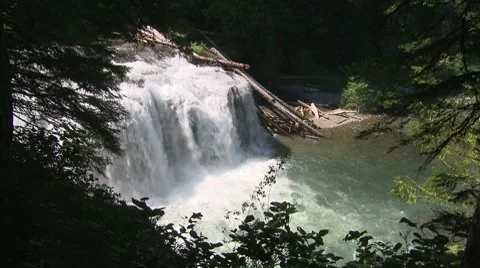 Lower Lewis Falls 01 Stock Footage 7695005