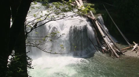 Lower Lewis Falls 05 Stock Footage 7701369