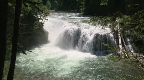 Lower Lewis Falls 08 Stock Footage 7710673