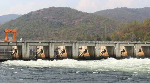 Lower Mae Ping Dam in Tak province,Thailand Vídeo Stock 23304057