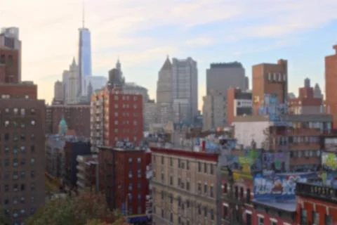 Lower Manhattan Blur Stock Photos