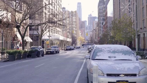 Lower Manhattan - Empty Hudson Street Stock-Footage 296676418