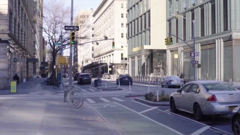Lower Manhattan - Hudson and Spring Intersection Morning Stock-Footage 296674890