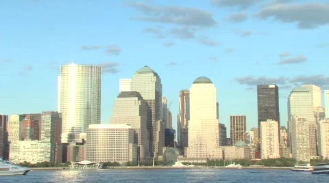 Lower Manhattan Sunset Stock Footage 843678
