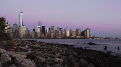 Lower Manhattan Sunset Stock Footage 44182011
