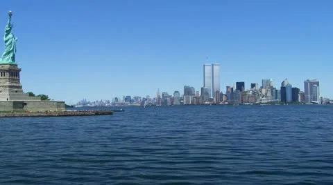 Lower Manhattan w/ WTC 720p Stock Footage 10725915