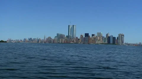 Lower Manhattan w/ WTC 720p Stock Footage 10725924