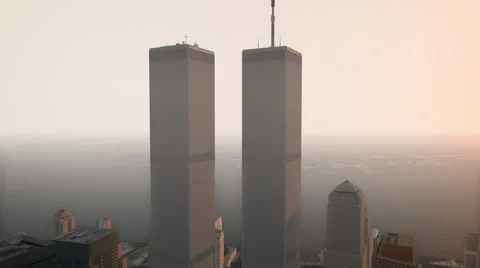 Lower Manhattan w/ WTC Aerial 1080p Stock Footage 40732453