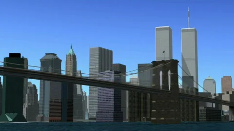 Lower Manhattan w/ WTC Stock Footage 793100