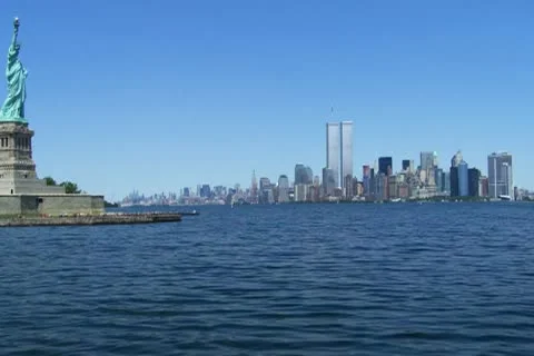 Lower Manhattan w/ WTC NTSC Stock Footage 10725910