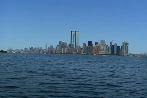 Lower Manhattan w/ WTC NTSC Stock Footage 10725918