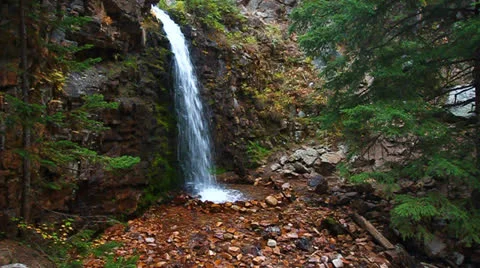 Lower Memorial Falls in Montana Video stock 24493713