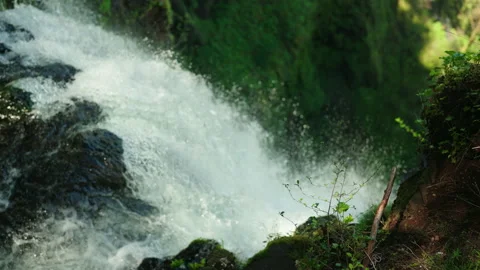 Lower Multnomah Falls - slow motion 4K, Portland Oregon Stock Footage 315994248