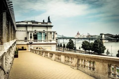 The lower part of Buda castle Foto stock