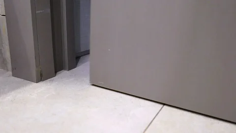 Lower part of a sliding door closing Stock Footage 102694669