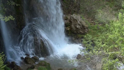 Lower Part of the Waterfall Stock Footage 70452456