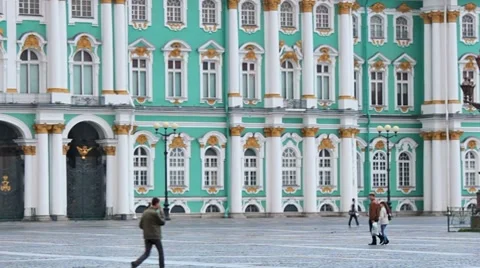 The lower part of the Winter Palace Stock Footage 8796548