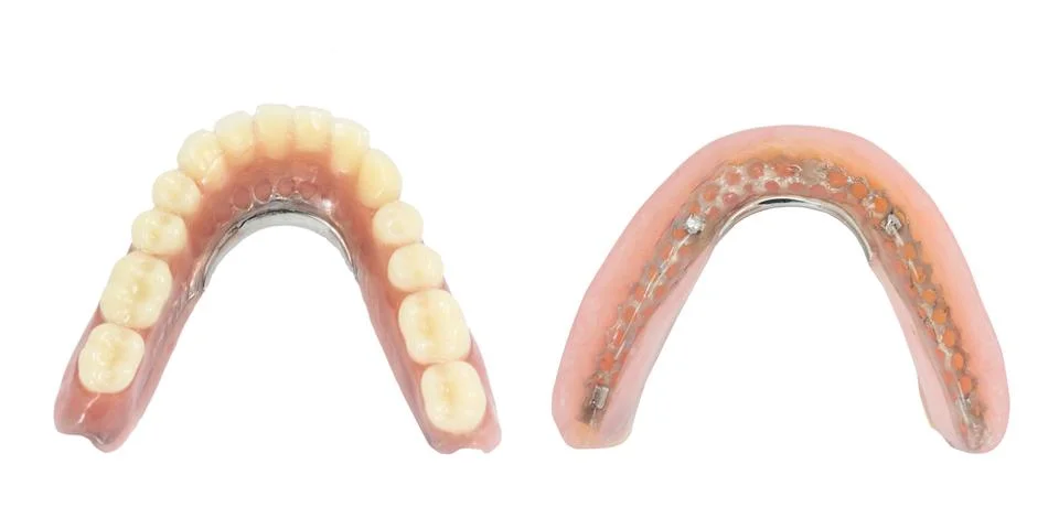 Lower partial Denture Stock Photos