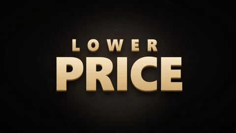 Lower price gold 3 d text animation for sales, promotions, and e-commerce m.. Stock Footage 337564159
