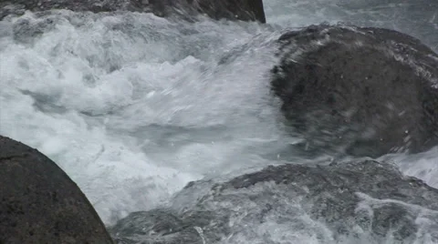 Lower rapids of Dynjandi waterfall Stock Footage 37299792