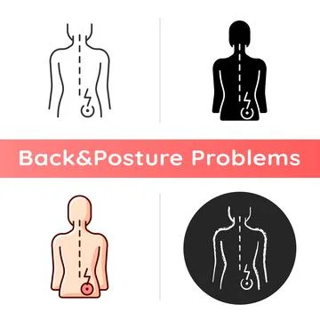 Lower right back pain icon イラスト素材