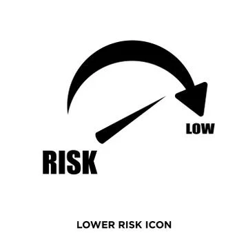 Lower risk icon Stock Illustration