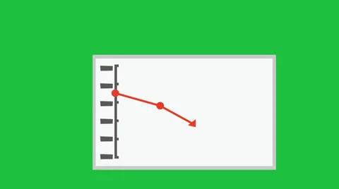 Lower Sales Chart, Animation Stock Footage 33892572